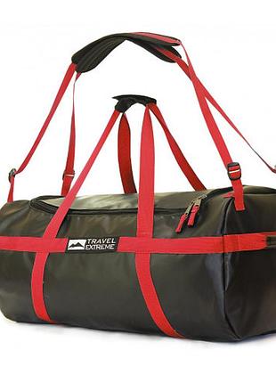 Сумка-рюкзак із щільною водонепроникною тканиною travel extreme teza 60l red