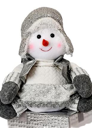 Фигура новогодняя "snowman" в новогодний наряд для декора помещения 25 см