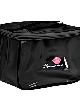 Косметичка lipstick r97700-1, полиэстер, 20×15×12 см, 1 отделение, черная
