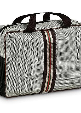 Косметичка дорожня органайзер stenson smart 26×18×9.5 см з 2 короткими ручками сірий (r33411)