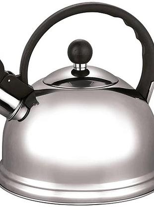 Чайник со свистком двойное дно stenson ss mh-0310 2.5л серебристый