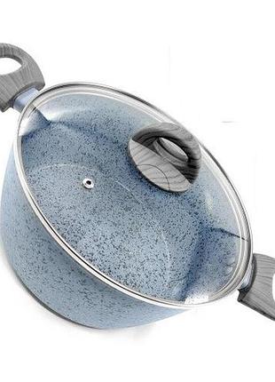 Каструля з кришкою лита "granite" besser 10376-24 інд. дно 24*10см