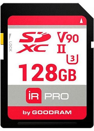 Карта памяти sd goodram irp-s9b0-1280r11 secure digital 128гб irdm pro sdxc v90 uhs-ii u3 retail