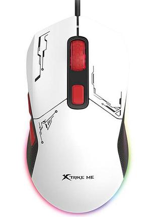Мышка игровая xtrike me gm-316w 7200dpi 7кн 13 режимов rgb белая