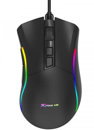 Мышка игровая xtrike me gm-226 7200dpi 7кн rgb черная