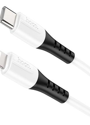 Кабель hoco type-c для lightning silicone charging data cable x82 1m 20w/3a white 3