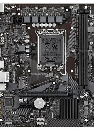 Материнская плата gigabyte h610m h v2 | lga1700 | ddr5 | intel h610 hdmi, vga, usb microatx