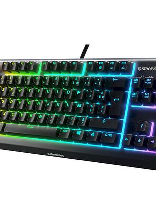 Клавіатура мембранна steelseries apex 3 tkl ua з rgв-підсвічуванням чорний (64831)
