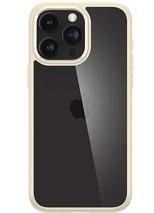 Чохол-бампер spigen ultra hybrid mute для iphone 15 pro max, бежевий