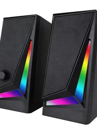 Колонки комп'ютерні music dj mj-100a rgb 8864 black