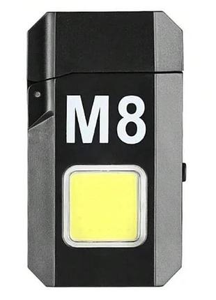 Електроімпульсна запальничка m8 usb з ліхтариком
