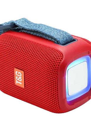 Портативная bluetooth колонка tg339 5w с rgb подсветкой red
