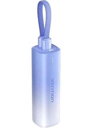 Универсальная батарея vention fhwl0 gradient blue 5000 мач 20 w pd usb-c lightning с кабелем