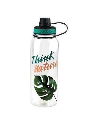 Пляшка-поїлка спортивна stenson nature r29406-1.5 прозора пластикова з носиком 1.5 л (r29406-1.5)
