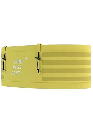 Беговый пояс compressport free belt pro cu00011b7036xl/xxl с большим карманом, цвет maize, размер xl/xxl