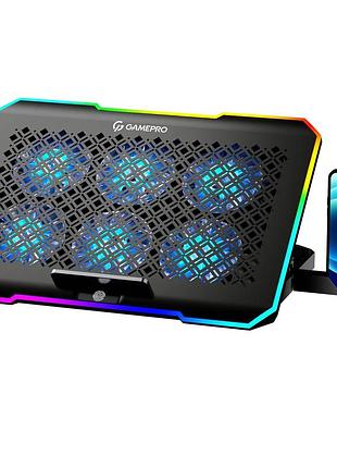 Підставка під ноутбук gamepro cp660 з охолодженням 6 вентиляторів
