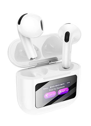 Наушники hoco ew73 randy tws bluetooth 5.4 с сенсорным экраном и кейсом белые