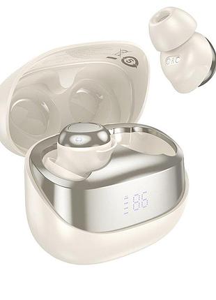 Навушники бездротові hoco ew200 для сну, tws, bluetooth 5.4, колір milky white