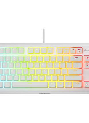 Ігрова клавіатура steelseries apex 3 tkl ua провідна, 1.8м, usb, rgb підсвічування, біла