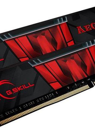 Комплект оперативной памяти g.skill aegis ddr4 32gb (2×16gb) 3200mhz black/red (f4-3200c16d-32gis)