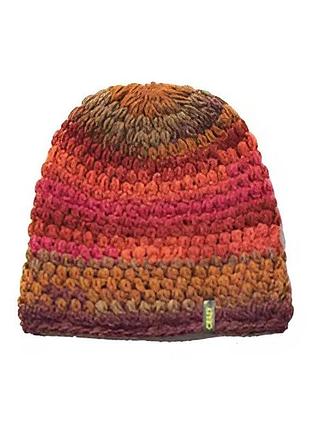 Шапка для холодного сезона crazy rainbow red, вязаная, l, красная