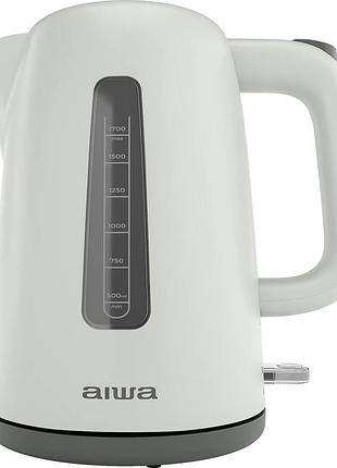 Электрический чайник aiwa mizuchi akt-2000, 1.7 л, 2200 вт, белый, strix, пластик, проволока 0.75 м