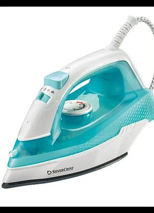 Паровой утюг silvercrest sdbg 2200 a1 2180 вт керамическая подошва белая/туркуаз