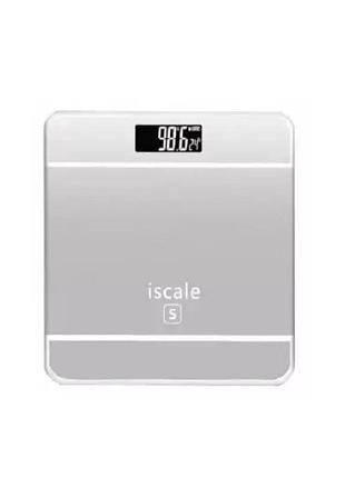 Электронные напольные весы iscale 2017d - серый цвет, максимальный вес 180 кг, точность 0.1 кг