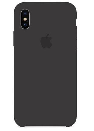 Чехол silicone case для apple iphone xs max dark grey матовый защитный