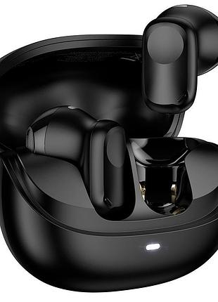 Наушники беспроводные hoco eq25 unimpeded black bluetooth 5.4 tws до 28 часов с микрофоном (26764)