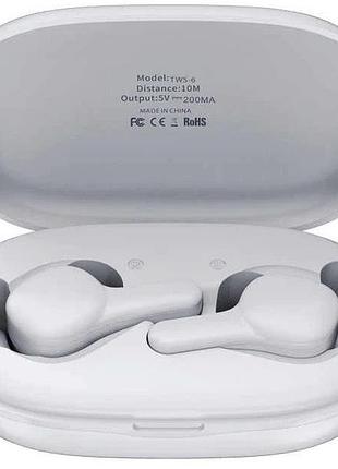 Навушники bluetooth remax true tws-6 у кейсі, білі