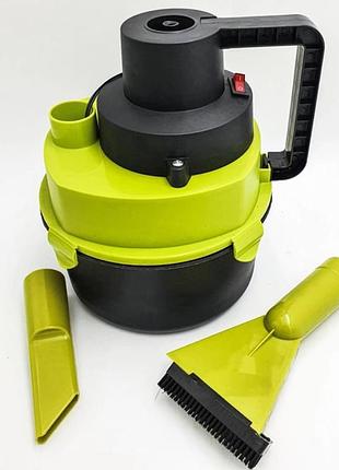 Автомобильный пылесос dry vacuum 8917, черный и зелёный, 2.8 м кабель