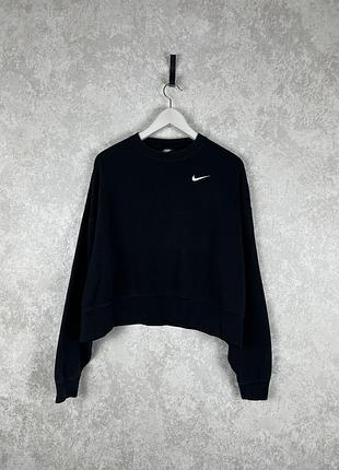 Жіночий чорний світшот nike phoenix fleece, розмір xs