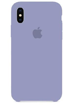 Чехол silicone case apple iphone xs max light purple матовый защитный