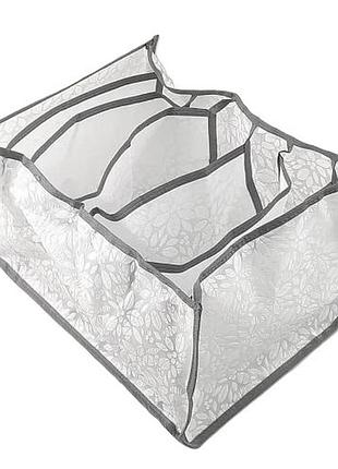 Коробка-органайзер для хранения вещей stenson 3232126j-vinyl 6 отд 32x32x12 см