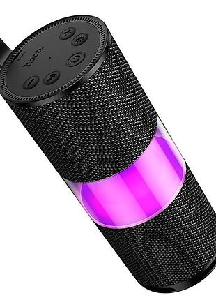 Колонка bluetooth hoco hc29, портативная, 1800 мач, цветной свет, черная
