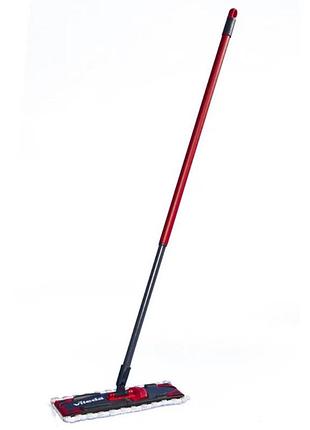 Плоская швабра vileda ultramax 155741 с телескопической ручкой 140 см, насадка 36×14 см, красная