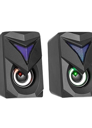 Колонки 2.0 xtrike me sk-405 6 вт rgb подсветка черные