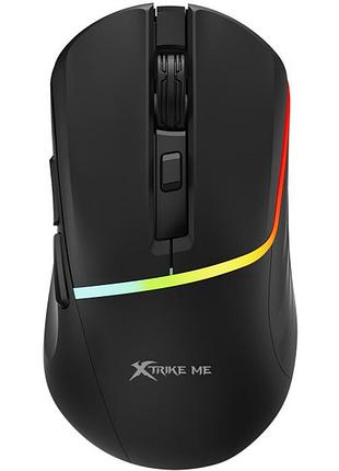 Проводная игровая мышь xtrike me gm-322 с 6 кнопками, разрешение 7200 dpi, кабель 1.5 м, подсветка rgb, черная (gm-322bk)