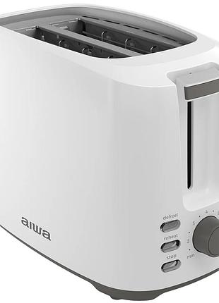 Тостер aiwa asatan abt-700 white 750 вт 2 слота 7 уровней подрумянивания функция размораживания
