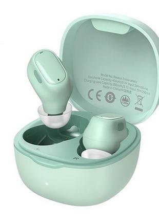 Наушники bluetooth baseus encok true wireless earphones wm01 |5hours, bt5.0, 40mah/300mah| (ngwm01-0y) green