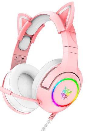 Ігрові навушники onikuma lead k9 7.1, pink