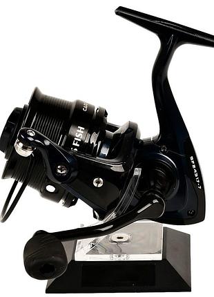 Котушка sam's ash sf24317-7 4+1bb 7000 пластик/метал для лову коропа чорний
