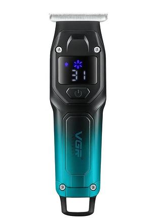 Триммер для стрижки vgr v-946 с системой охлаждения ice, скорость 8000 об/мин, зеленый
