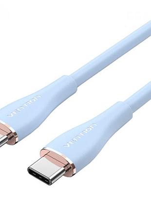 Кабель для передачи данных vention usb 2.0 type-c m-m 5a 1м голубой (tawsf)