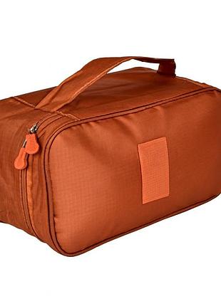 Сумка-несесер дорожня з ручкою r98946 26,5×13×10 см текстиль теракотова