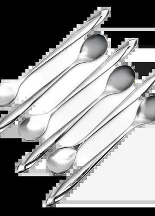 Набор десертных ложек "spoon" stenson r89837 из нержавеющей стали в наборе 6шт.