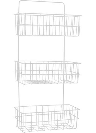 Полка на стену stenson td01326, 3 яруса, белый цвет, размер 25,5×10×51см