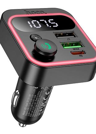 Fm-трансмиттер hoco e85 tiger для автомобиля с bluetooth, 2 usb-портами и type-c