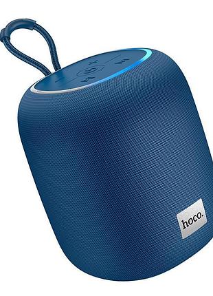 Колонка hoco hc14, портативная, bluetooth, 1200 мач, rgb подсветка, синяя